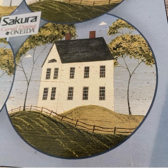 Home Sweet Home Warren Kimble Stoneware Salad/Dessert Plates, Set of 4 New NWT - Picture 2 of 9